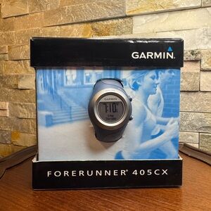 Garmin Forerunner 405CX GPS Sports Watch Heart Rate Calorie Computation Blue EUC
